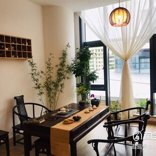 厨房短帘半帘门帘遮阳纱帘窗帘遮挡帘窗户魔术贴免打孔纱飘窗遮光