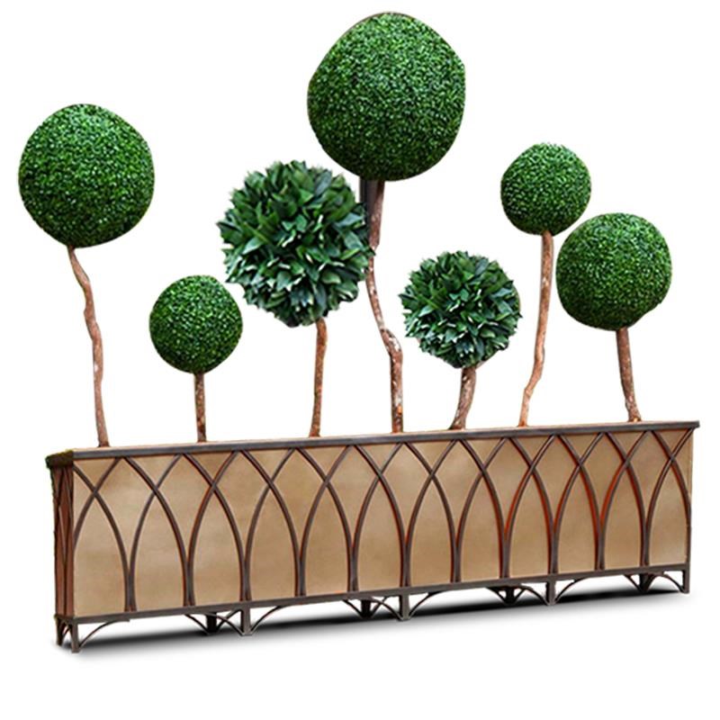 户外铁艺花架庭院花箱花园花架墙角花架花盆架子户外花槽庭院花架