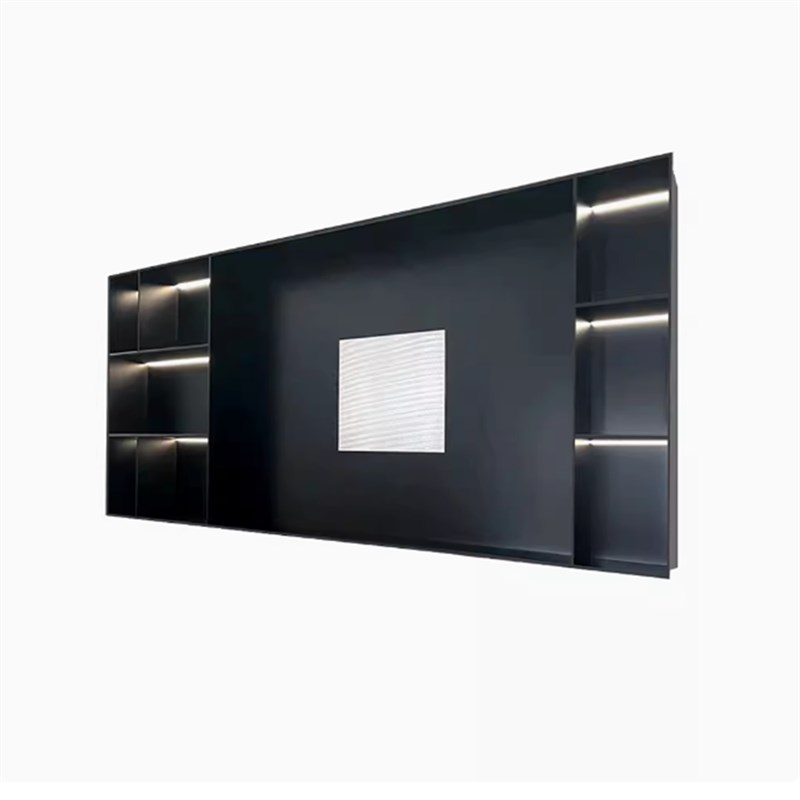定制不锈钢壁龛嵌入式75 85 100寸客厅置物架展示柜边框304电视机