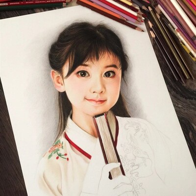 素描画像定制真人照片人物肖像画手绘头像人像铅笔代画彩铅画水彩