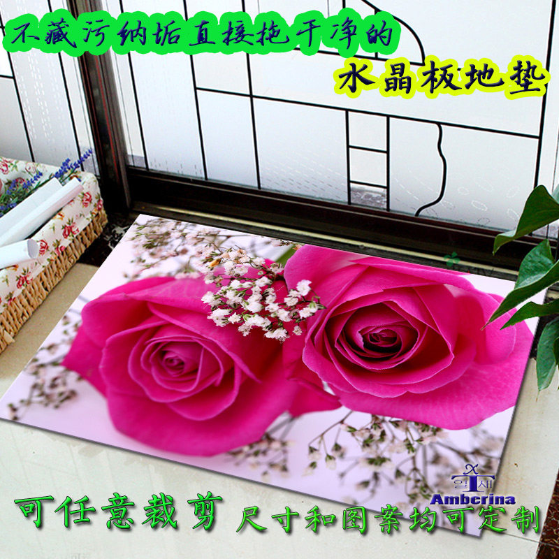 免洗可擦 光面环保水晶板 新款入户门垫家M用进门脚垫厨房地垫定