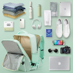 旅行背包女士双肩包轻便短途出差旅游行李包包大容量电脑书包男款