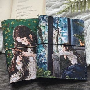 女孩浪漫的日常生活活页A5可爱的笔记本壳卡书拆卸日记笔记本