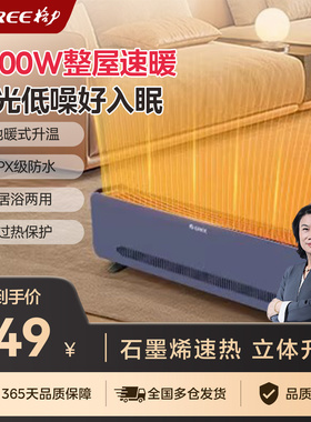 格力石墨烯取暖器家用速热电暖气片IPX4级防水取暖气浴室NJFX9020