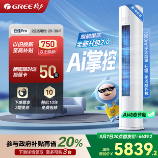 格力空调云佳Pro2匹柜机新一级能效变频冷暖家用立式 政府补贴