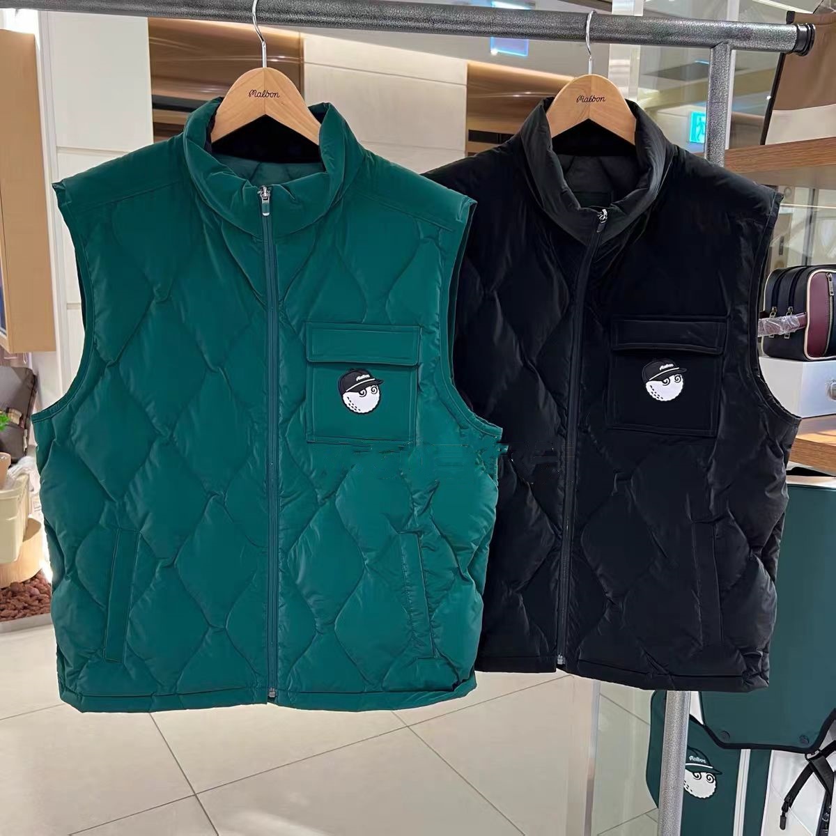 韩国高尔夫男装加棉立领马甲