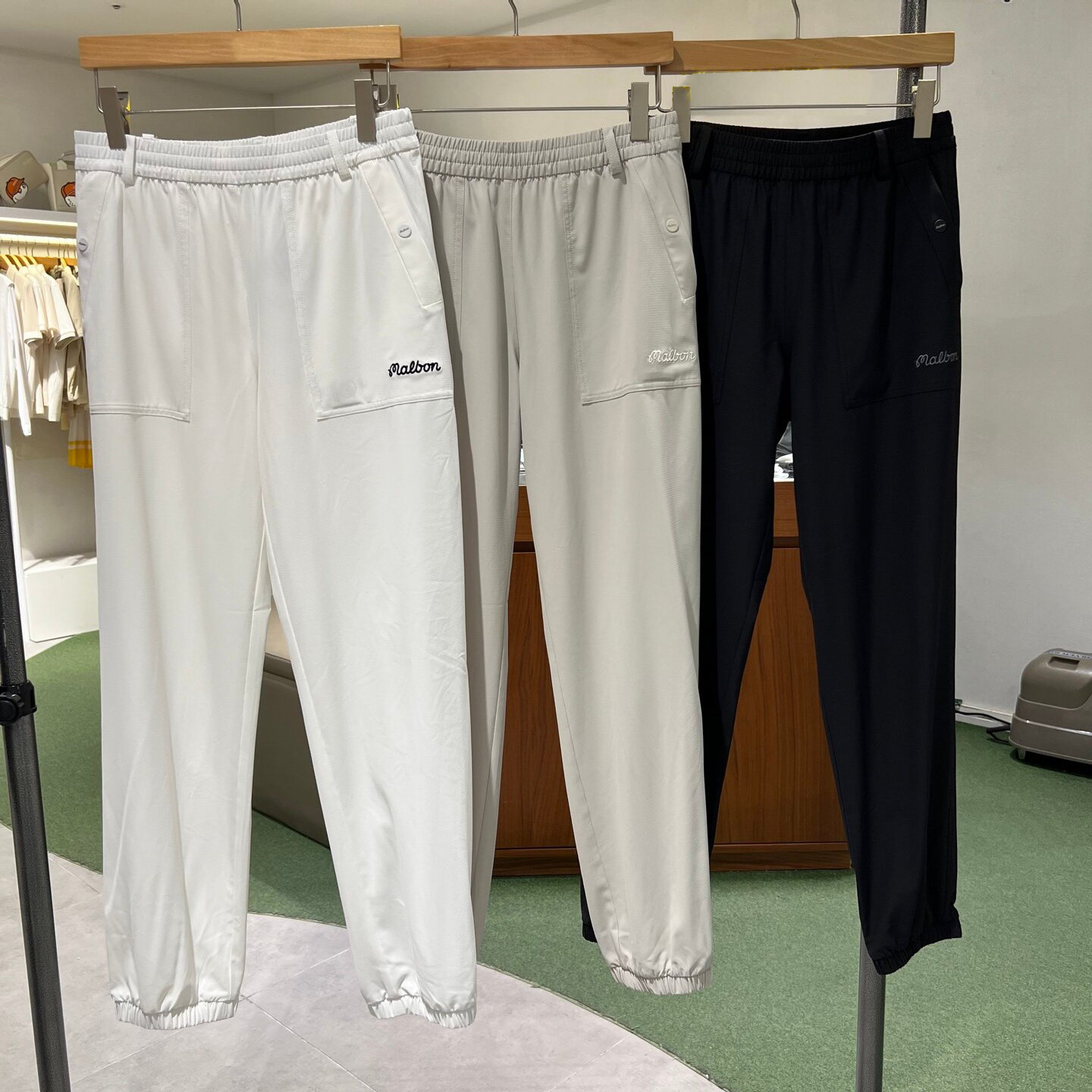 韩国高尔夫服装女士休闲束脚裤子2026春夏薄款百搭松紧腰运动长裤