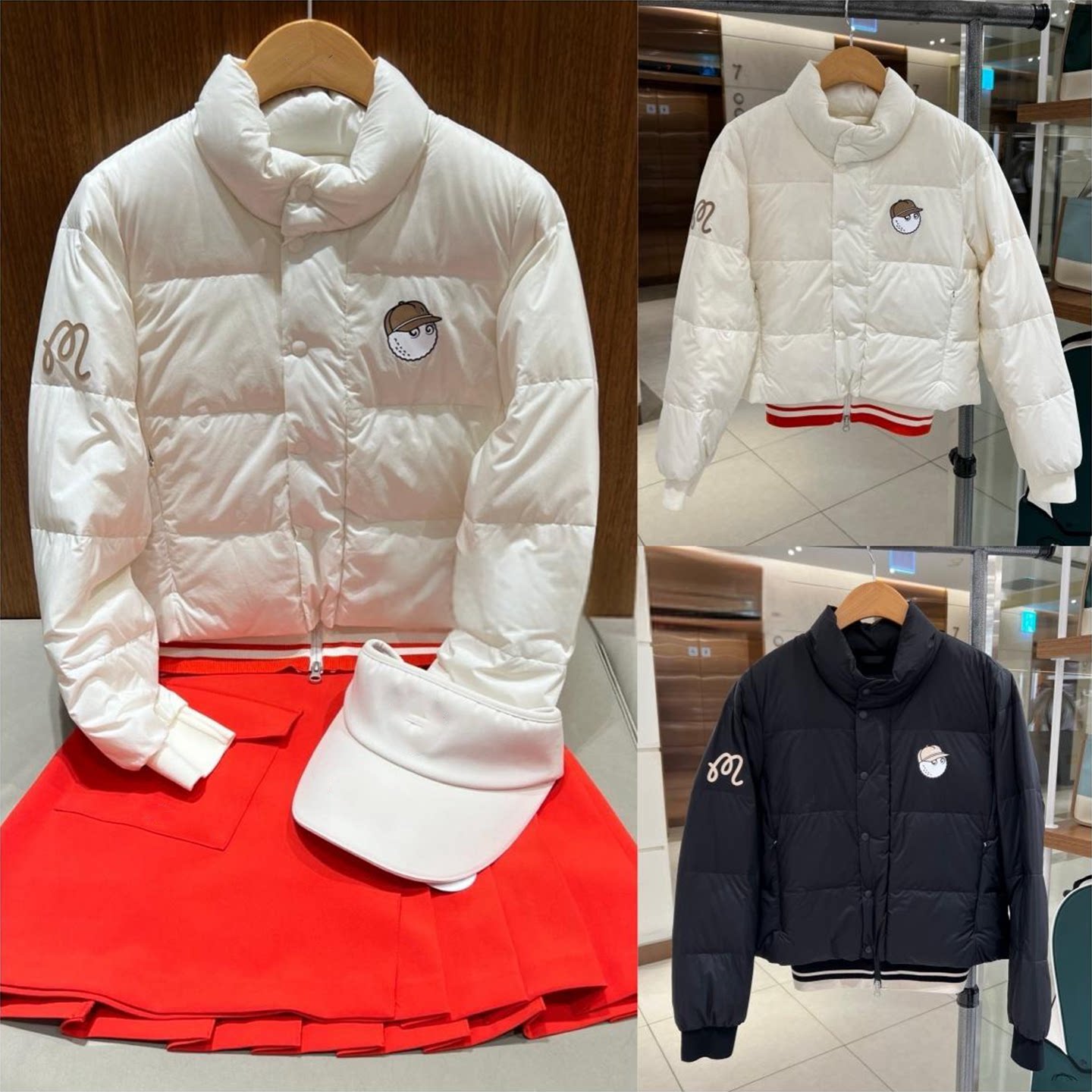 韩国高尔夫女款羽绒服收腰保暖