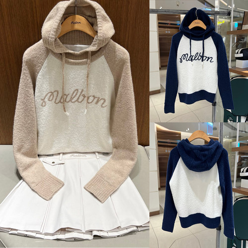 高尔夫球服女士连帽卫衣带防风层