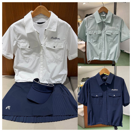 韩国原单高尔夫服装女士速干短袖上衣26夏季休闲凉感golf运动球服