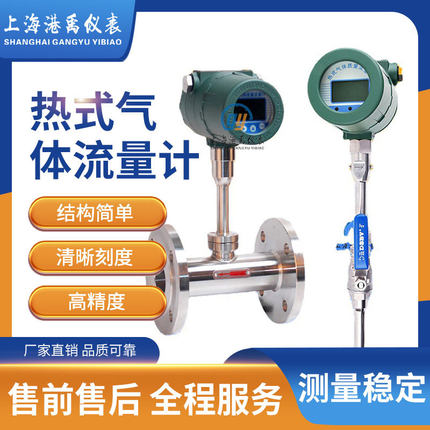 小流量热式气体质量流量计插入式管道式压缩空气氧气氮气天然气