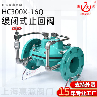 HC300X-16Q缓闭式止回阀 消防水利防倒流水锤水击水力水泵控制阀