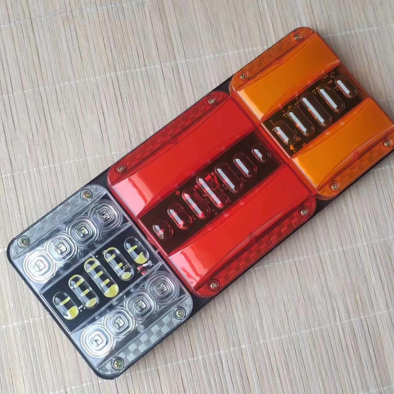 6D导光140-2电子LED后尾灯超亮24v半挂货车农用车刹车尾灯倒车灯