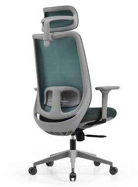 思网如EVK企划监躺优总雅灰框墨绿布顶腰午休可网布办公转椅