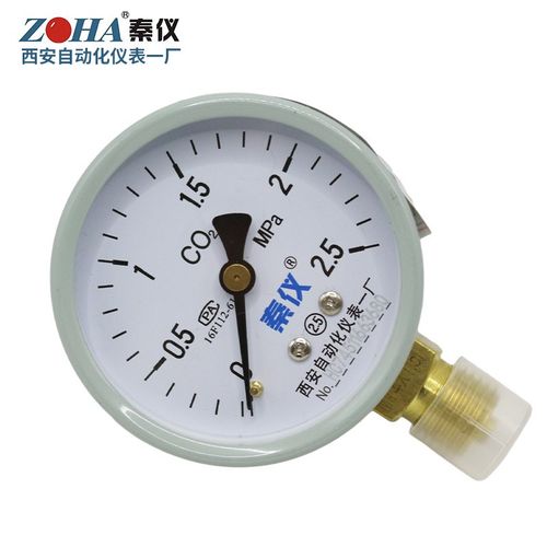 Y60CO2二氧化碳压力表2.5MPA25MPA秦仪西安自动化仪表一厂