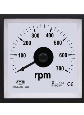 指针式转速表BE-96W DC10V 700rpm直流电流表 240度广角显示