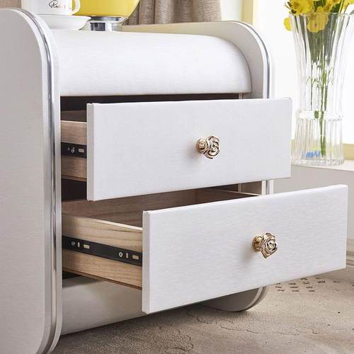 床头柜皮质包室卧家10255619用床边柜简子实木小软型约窄储物柜免