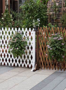 防腐木花缩栅栏伸庭院子围XX650751栏遮挡床落地式围墙隔网室断外