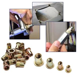 镀彩锌拉铆螺母3MM5M6M89M10MM12平头4竖纹螺母 PCS盒装