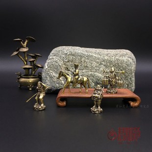 仿古实心黄铜西游记摆件一套 全铜迷你唐僧孙悟空猪八戒沙僧和尚