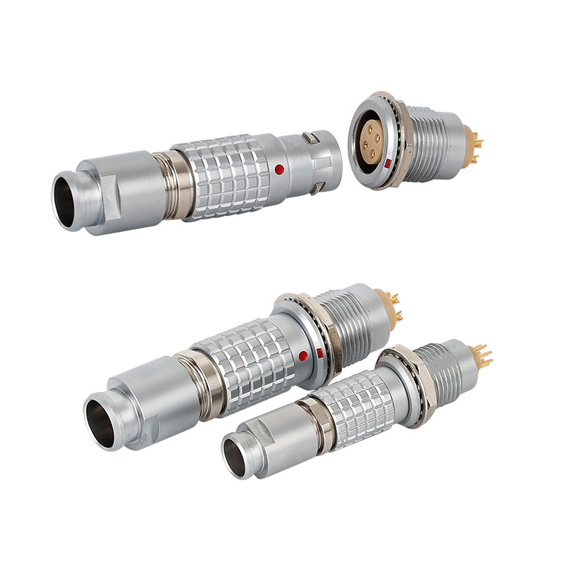 2B插头插座快速插拔连接器密封整套推拉自锁圆形兼容雷莫航空LEMO