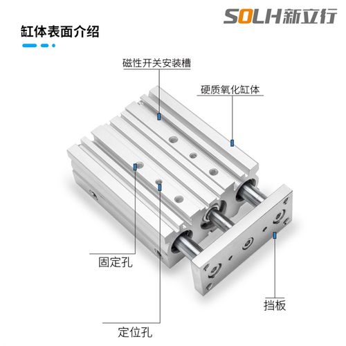 MGPM三轴三杆大推力导杆气缸32/40-10/20/25/30/40/50/75/100/125