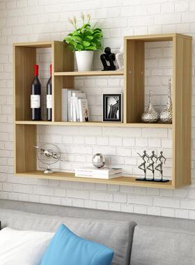 墙上置物架厨墙房吊墙柜简约现代书架隔板挂美甲架OCI店铺饰酒装