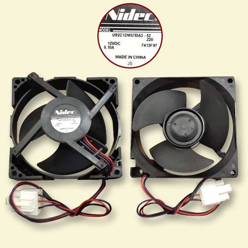 适用美的冰箱风扇U92C12MS7BA3-52 NIDEC风扇 9CM 冷冻风扇
