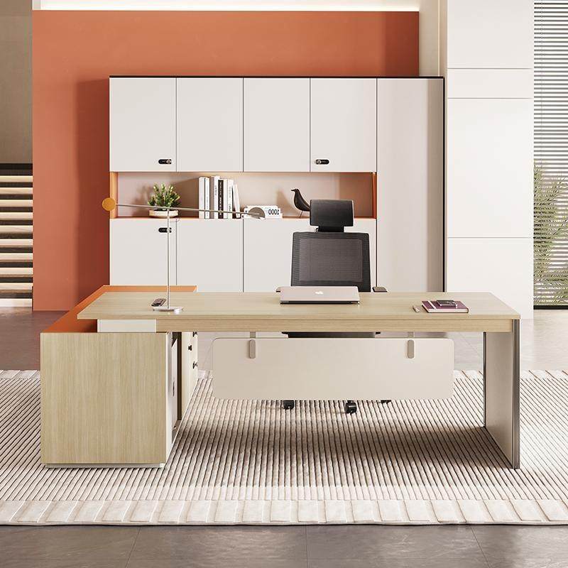 理桌主管桌PCW老经板桌总裁桌办室简约现公公代大班台单人办桌椅