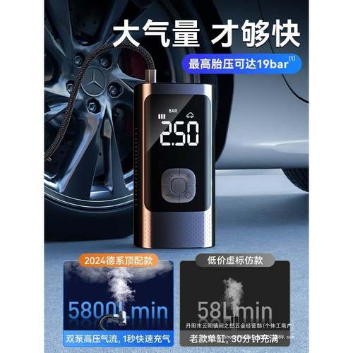 车IEU电载无充线充气泵车用便携式打气泵动轿车轮胎汽高压打气筒