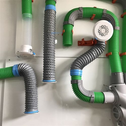 新风系统管道PE管连接件 末端软连接 风口带防尘盖固定卡环75 110