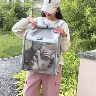 贝哈可猫包宠物包外出便携双肩背包可手提透气大空间猫咪狗狗背包