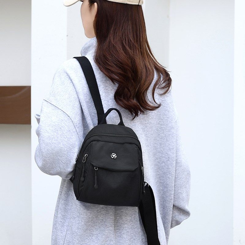 双肩包女迷你小包包2024新款旅行女背包轻便小型牛津布百搭女生包