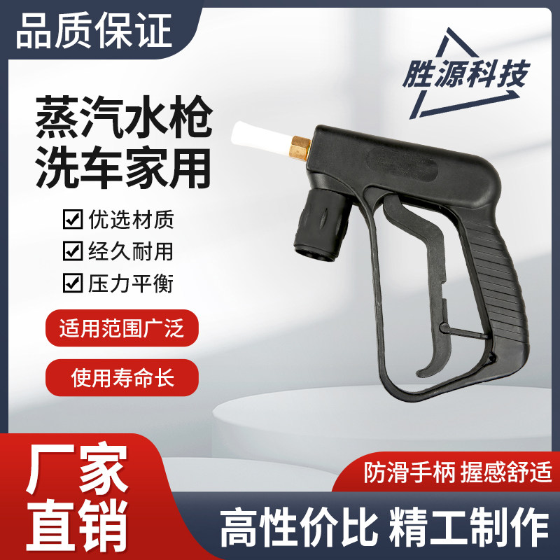 耐高温高压蒸汽洗车机用水枪可携式高压园林Q全铜高压蒸汽喷枪头