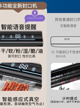 全自动抽真空小型家用真空封口机食品包装保鲜机器压缩2024新款05