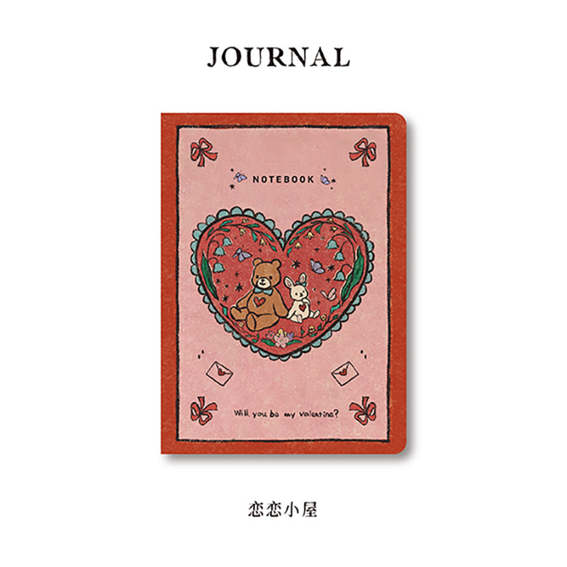 乐本A5笔记本高档会议办公记事本卡通图案印花本可爱少女心日记本