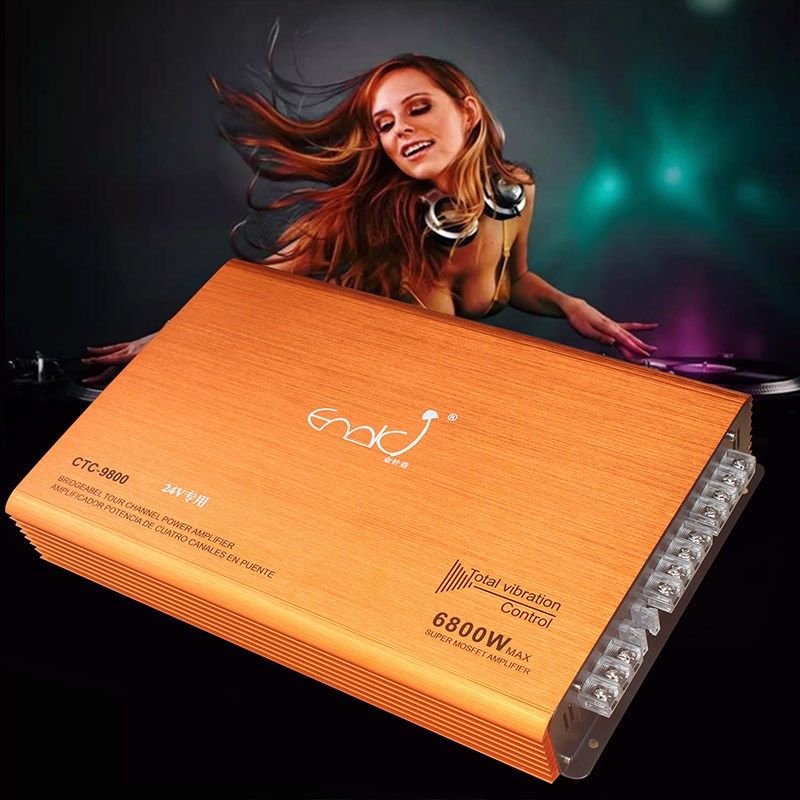 24V功放汽车6800w大功率对管推低音炮4门喇叭货车汽车功放板