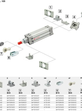 诺冠气缸PCA/702063/702080/702100/M/T/115/120/130/135/140/145