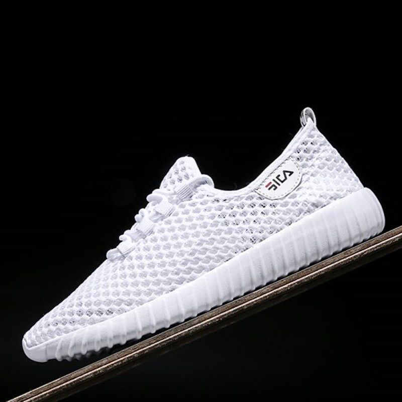 夏季男鞋子运动鞋白色跑步休闲鞋百搭韩版潮流透气网面鞋男小白鞋