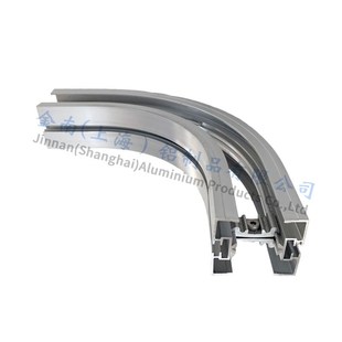 85水平弯头铝型材90度转弯半径R220滚弯传动柔性链输送水平弯头