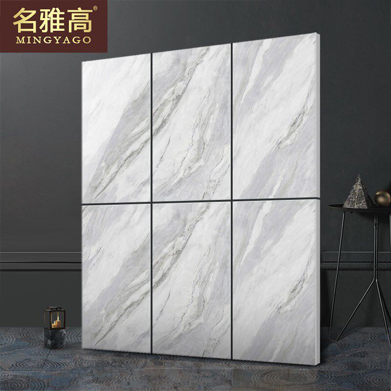 广东高级灰连纹流云水墨纹大理石瓷砖750x1500客厅地砖灰色地板砖