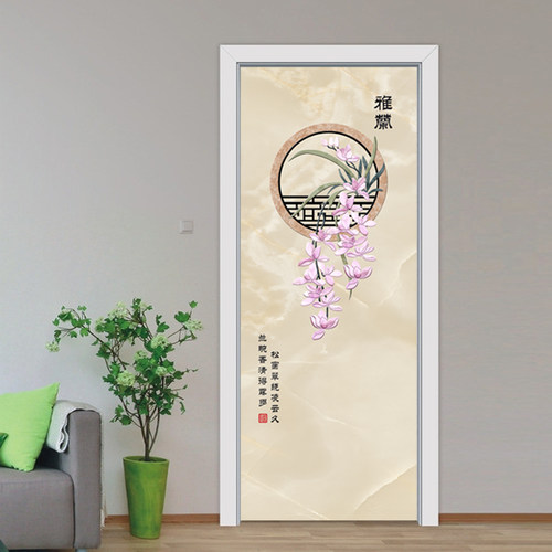 门贴自粘木门翻新门贴纸玻璃客厅卧室厨房贴电梯墙贴画X整张q104