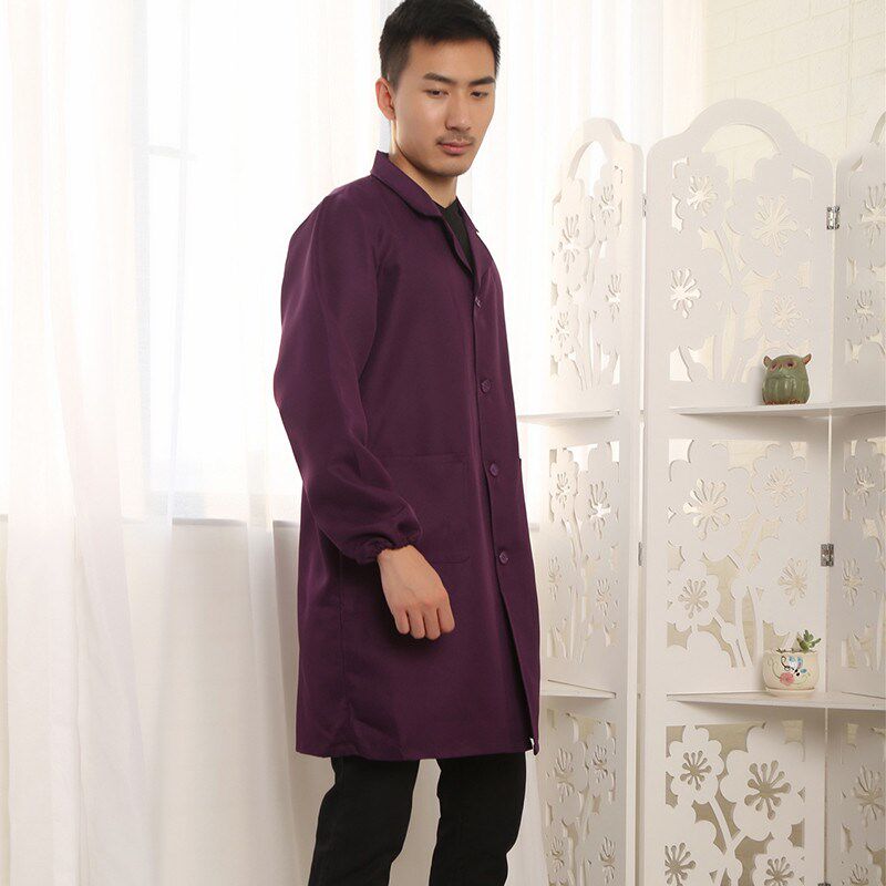 蓝大褂男女工作服定制长袖防尘罩衣仓管工厂汽修搬运劳保服可新款