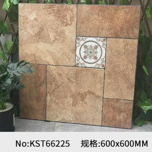 美式防滑露台地砖院子铺砖庭院仿古砖卫生间阳台瓷砖厕所花砖新款