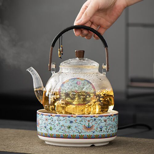 煮茶器电陶炉加厚耐热玻璃煮茶壶高端提梁泡P茶壶电热煮茶炉烧水