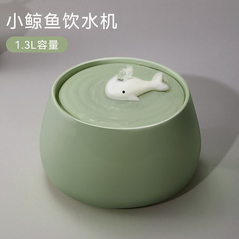 猫咪饮水机宠物陶瓷自动循环猫碗喂水狗狗水碗流动猫用喝水器水盆