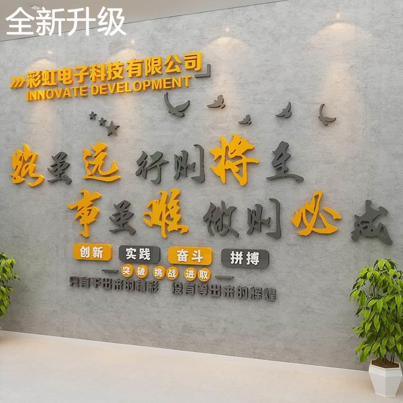 新款文化布置墙面氛围装办公室饰公司激励志贴纸工厂车间宣传标语