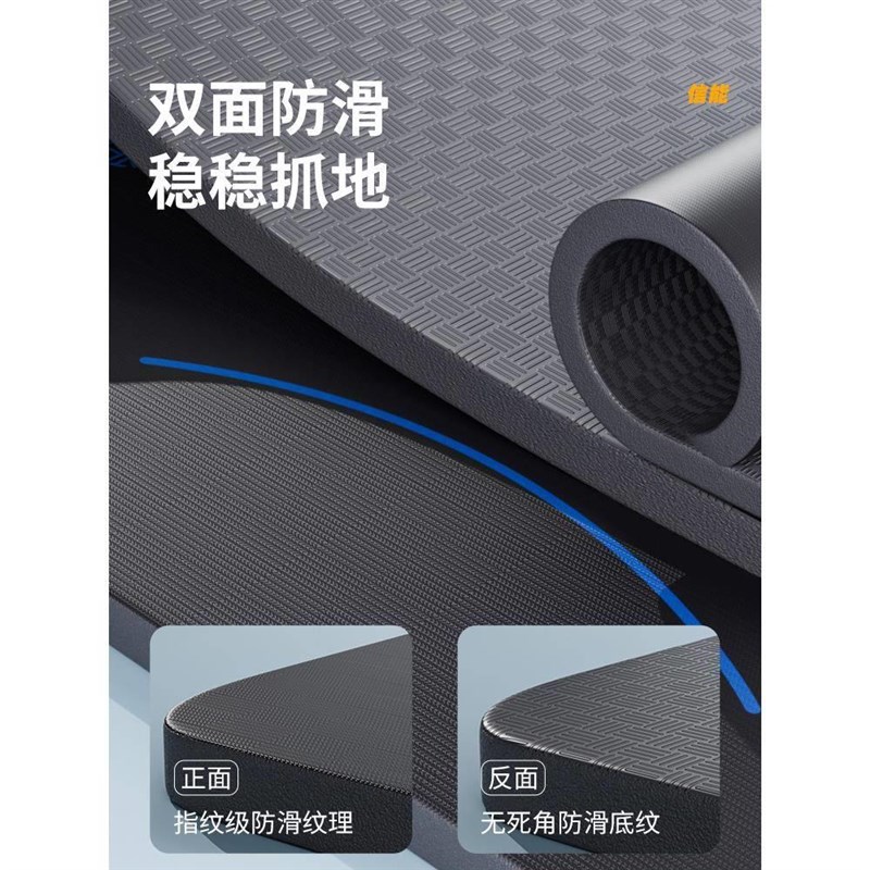 健腹轮瑜伽垫腹肌轮橡胶健身家用运动男士防滑隔音减震地垫子