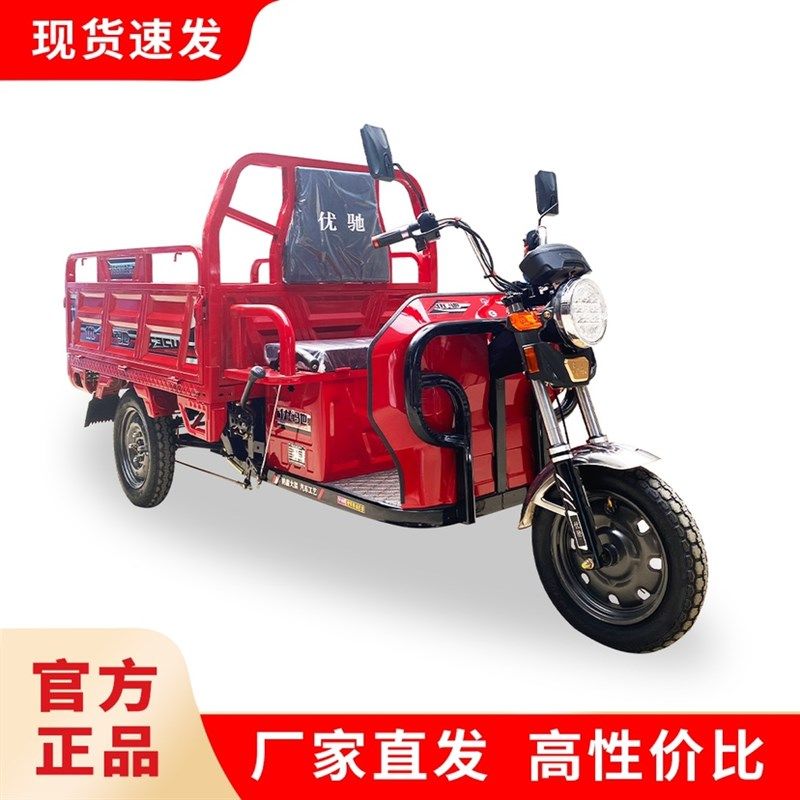 电动三轮车家用小型农用摆摊拉货送快递成人代步载重王货运三轮车