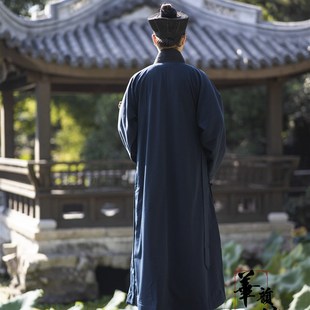 华韵坊【定制】 花神宫 秋冬季 抗皱长褂 传统道裝 偏襟 小袖道袍